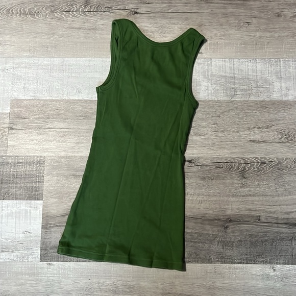 Gap Army Green Ribbed with Rhinestones Tank Top Size Small - Picture 9 of 9